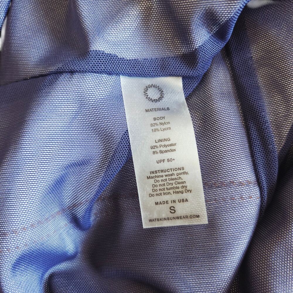 WATSKIN Rae Catsuit in Blue Denim Swimsuit Performance UPF 50+ Size Small - Picture 11 of 12